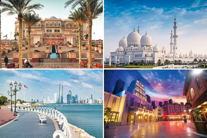 Experience the stunning blend of modern architecture and rich cultural heritage in Abu Dhabi from the majestic Grand Mosque to the luxurious Emirates Palace all while enjoying picturesque coastal views.